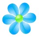 Flor color azul